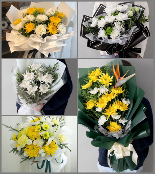 山东莱芜莱城区高庄街道董家林村白事花束代送